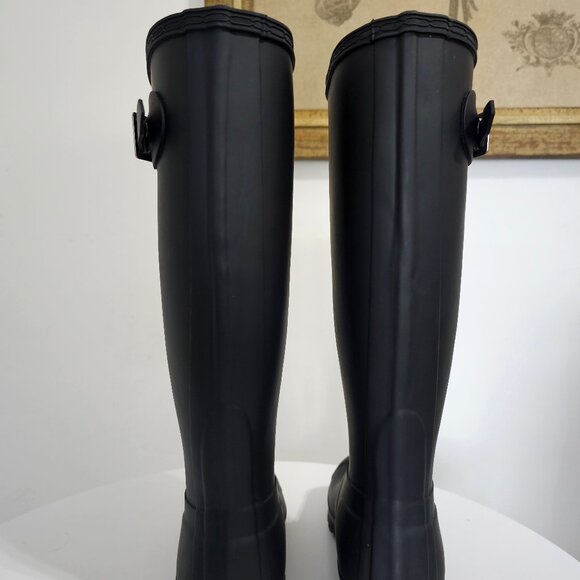 NIB Women's Hunter Original Tall Rain Boots in black, Size 7 - Picture 11 of 16